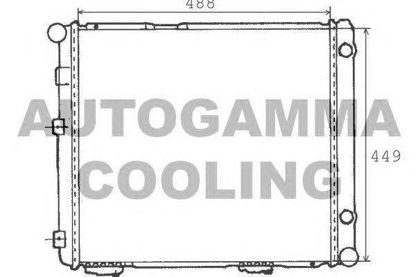 Радиатор, охлаждение двигателя AUTOGAMMA 100517