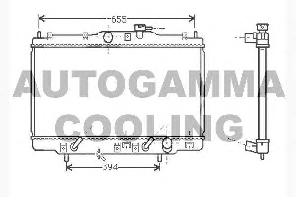 Радиатор, охлаждение двигателя AUTOGAMMA 104513