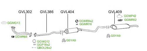 Система выпуска ОГ GT Exhaust 2488