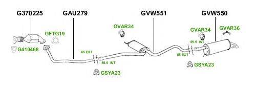 Система выпуска ОГ GT Exhaust 2833