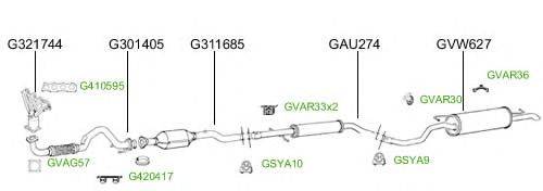 Система выпуска ОГ GT Exhaust 4704