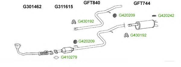 Система выпуска ОГ GT Exhaust 7755