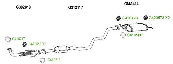 Система выпуска ОГ GT Exhaust 8356