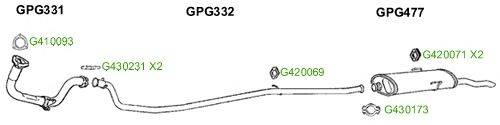 Система выпуска ОГ GT Exhaust 8743