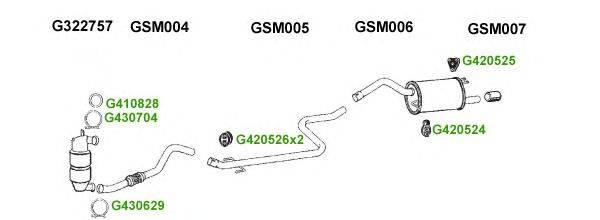 Система выпуска ОГ GT Exhaust 9928