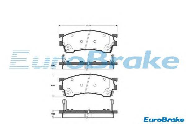 Комплект тормозных колодок, дисковый тормоз EUROBRAKE 5501223232