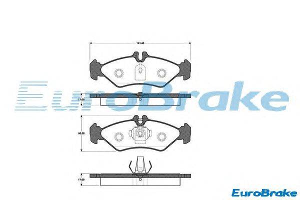 Комплект тормозных колодок, дисковый тормоз EUROBRAKE 5501223328