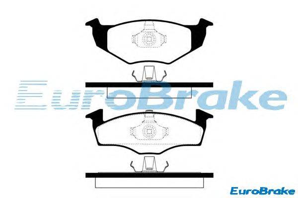 Комплект тормозных колодок, дисковый тормоз EUROBRAKE 5501224737