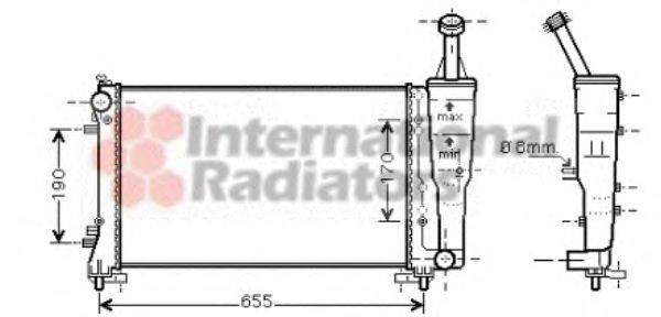 Радиатор, охлаждение двигателя GERI 22015