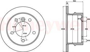 Тормозной диск BENDIX 569120B