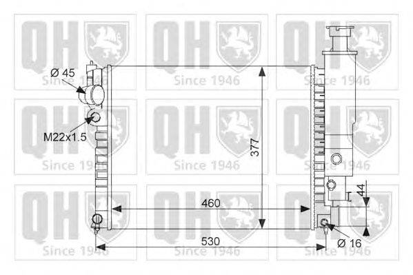 Радиатор, охлаждение двигателя QUINTON HAZELL QER1501