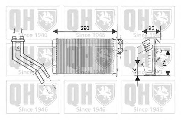 Теплообменник, отопление салона QUINTON HAZELL QHR2144