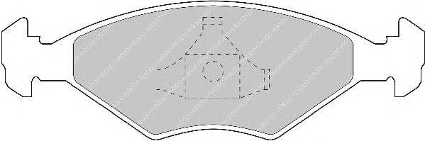 Комплект тормозных колодок, дисковый тормоз FERODO 21962
