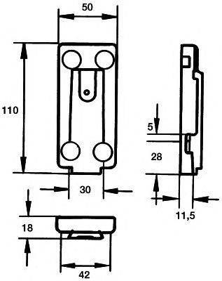 Несущая пластина, наружное зеркало KNAUS 011208