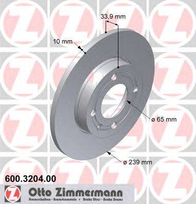Тормозной диск ZIMMERMANN 600.3204.00