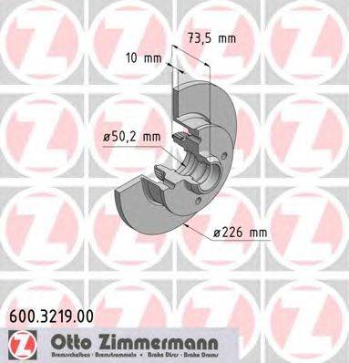 Тормозной диск ZIMMERMANN 600.3219.00