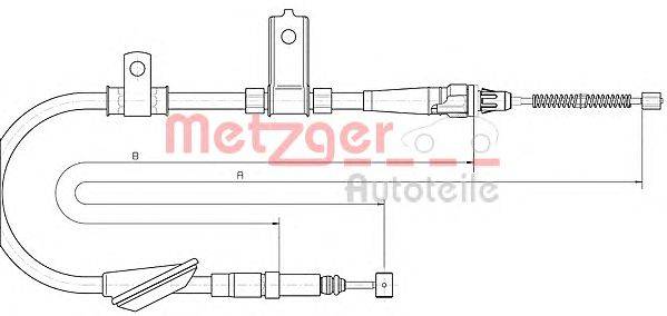 Трос, стояночная тормозная система METZGER 10.5156