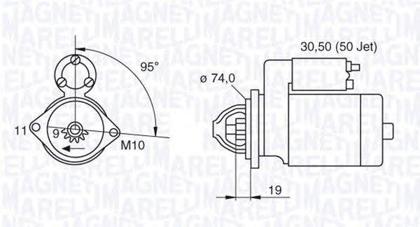 Стартер MAGNETI MARELLI 063280048010