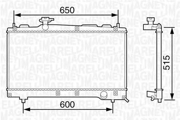 Радиатор, охлаждение двигателя MAGNETI MARELLI 350213116800