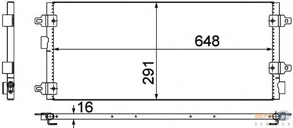 Конденсатор, кондиционер BEHR HELLA SERVICE 8FC 351 306-041