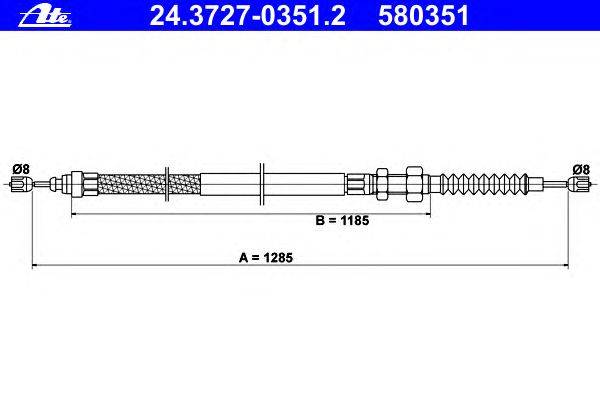 Трос, стояночная тормозная система COFLE 104659