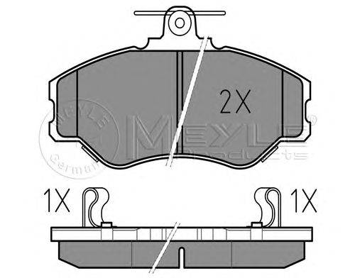 Комплект тормозных колодок, дисковый тормоз MEYLE 23082