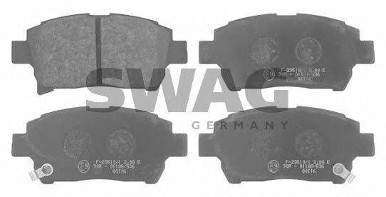 Комплект тормозных колодок, дисковый тормоз SWAG 23905