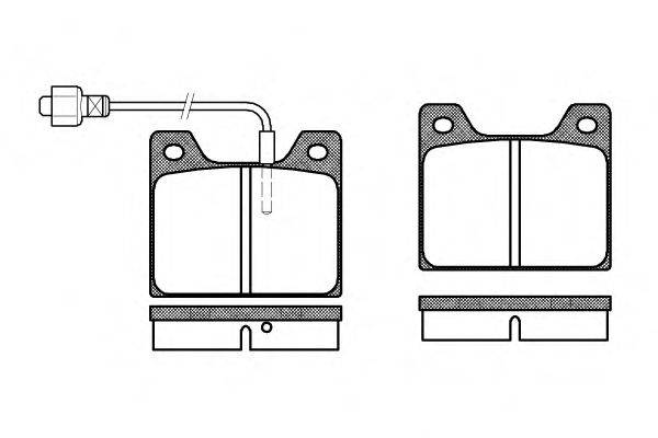 Комплект тормозных колодок, дисковый тормоз ROADHOUSE 201302