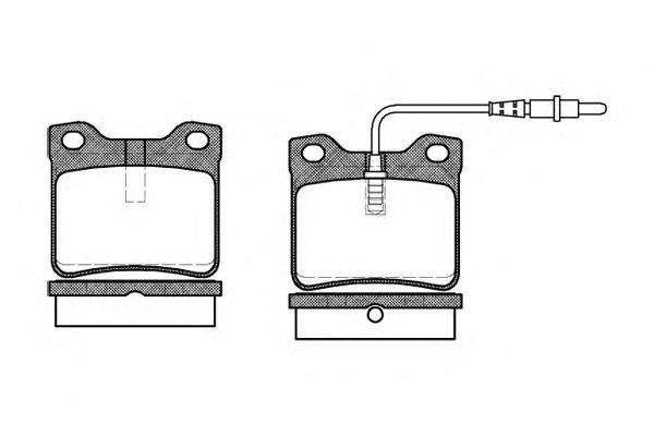 Комплект тормозных колодок, дисковый тормоз REMSA 032102