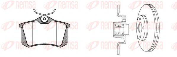 Комплект тормозов, дисковый тормозной механизм REMSA 826320