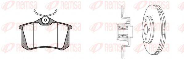 Комплект тормозов, дисковый тормозной механизм REMSA 826323