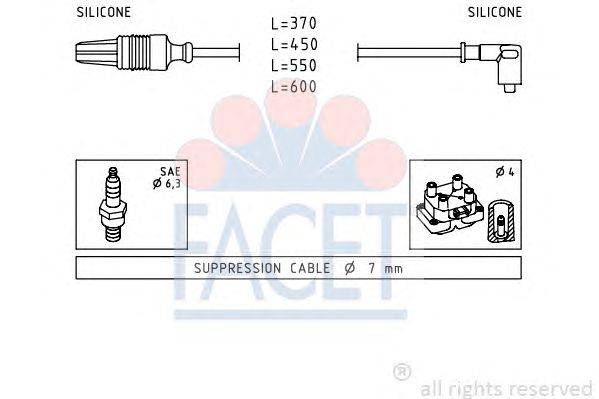 Комплект проводов зажигания FACET 48676