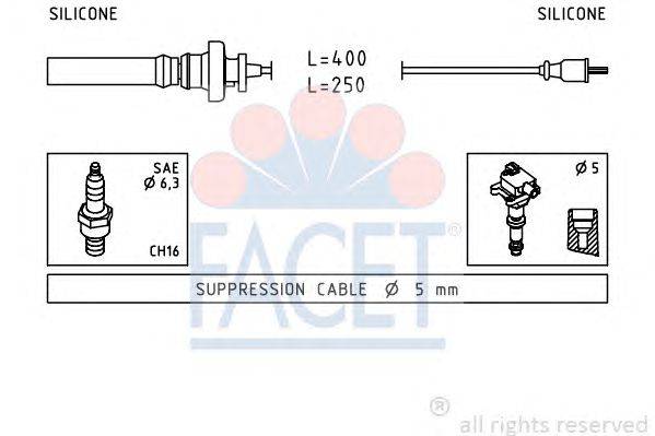 Комплект проводов зажигания FACET 49883