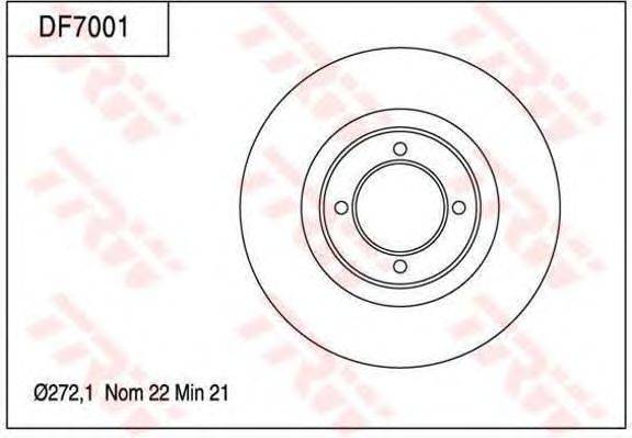 Тормозной диск TRW DF7001