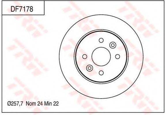 Тормозной диск TRW DF7178