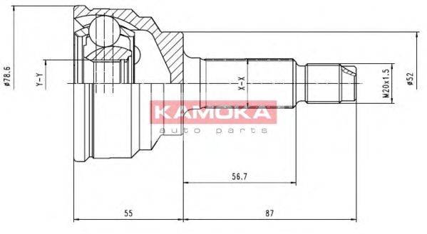 Шарнирный комплект, приводной вал KAMOKA 6290