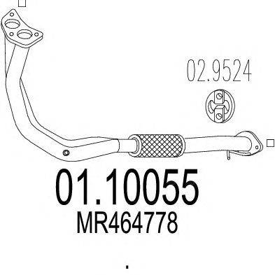 Труба выхлопного газа MTS 01.10055