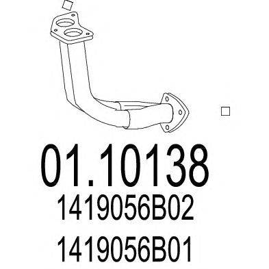Труба выхлопного газа MTS 01.10138