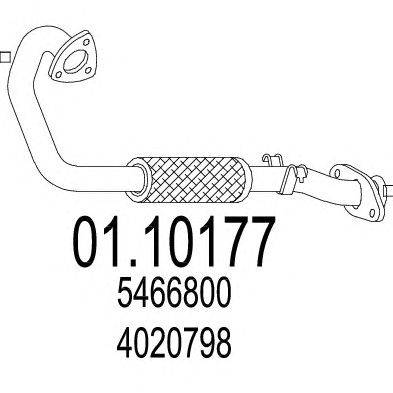 Труба выхлопного газа MTS 01.10177