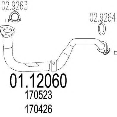 Труба выхлопного газа MTS 01.12060