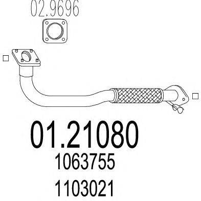 Труба выхлопного газа MTS 01.21080