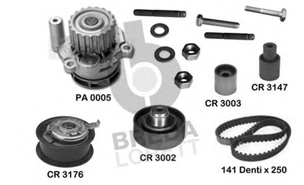 Водяной насос + комплект зубчатого ремня BREDA  LORETT KPA 0598A