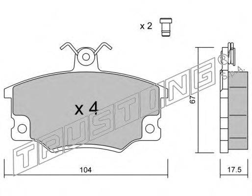 Комплект тормозных колодок, дисковый тормоз BENDIX 571309S