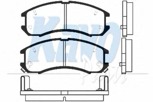 Комплект тормозных колодок, дисковый тормоз KAVO PARTS BP4516