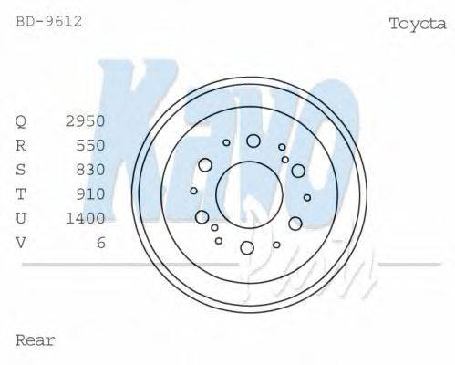 Тормозной барабан KAVO PARTS BD-9612