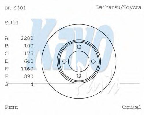 Тормозной диск KAVO PARTS BR-9301