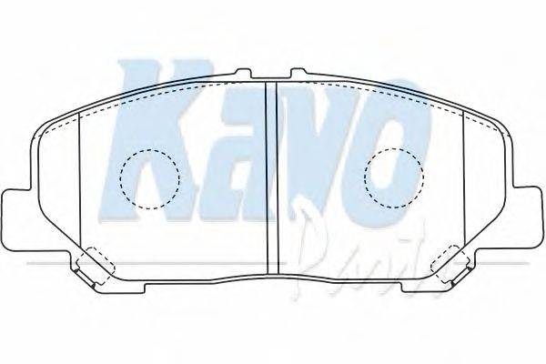 Комплект тормозных колодок, дисковый тормоз KAVO PARTS BP-9125