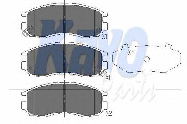 Комплект тормозных колодок, дисковый тормоз KAVO PARTS KBP5502