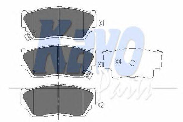 Комплект тормозных колодок, дисковый тормоз KAVO PARTS KBP-6507