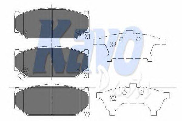 Комплект тормозных колодок, дисковый тормоз KAVO PARTS KBP-8525